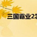 三国霸业2怎么玩好（三国霸业2怎么玩）