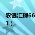 农银汇理660003每日净值（农银汇理660001）