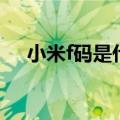 小米f码是什么样的（小米f码有什么用）