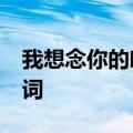我想念你的吻,想念你的拥抱,你身上的味道歌词