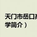 天门市岳口高级中学（关于天门市岳口高级中学简介）