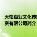 天铭嘉业文化传媒投资有限公司（关于天铭嘉业文化传媒投资有限公司简介）