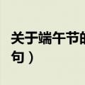关于端午节的美文美句（关于端午节的美文佳句）
