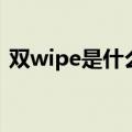 双wipe是什么意思啊（双wipe是什么意思）
