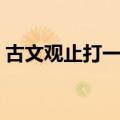 古文观止打一字是什么字（古文观止打一字）