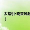太常引·晚来风起撼花铃（关于太常引·晚来风起撼花铃简介）