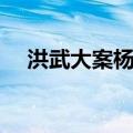 洪武大案杨幂几集出现（洪武大案杨幂）