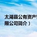 太湖县公有资产管理有限公司（关于太湖县公有资产管理有限公司简介）