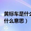 黄标车是什么意思不能上高速公路（黄标车是什么意思）