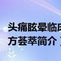 头痛眩晕临床验方荟萃（关于头痛眩晕临床验方荟萃简介）