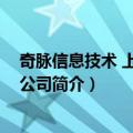 奇脉信息技术 上海有限公司（关于奇脉信息技术 上海有限公司简介）