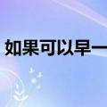 如果可以早一点（关于如果可以早一点简介）