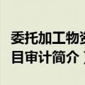 委托加工物资科目审计（关于委托加工物资科目审计简介）