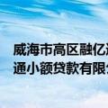 威海市高区融亿通小额贷款有限公司（关于威海市高区融亿通小额贷款有限公司简介）