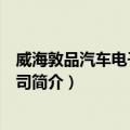 威海敦品汽车电子有限公司（关于威海敦品汽车电子有限公司简介）