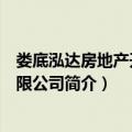 娄底泓达房地产开发有限公司（关于娄底泓达房地产开发有限公司简介）