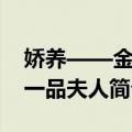娇养——金牌一品夫人（关于娇养——金牌一品夫人简介）