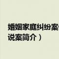 婚姻家庭纠纷案例·法官说案（关于婚姻家庭纠纷案例·法官说案简介）