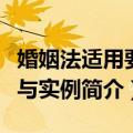 婚姻法适用要点与实例（关于婚姻法适用要点与实例简介）