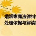 婚姻家庭法律纠纷处理依据与解读（关于婚姻家庭法律纠纷处理依据与解读简介）