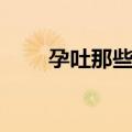 孕吐那些事（关于孕吐那些事简介）