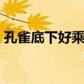 孔雀底下好乘凉（关于孔雀底下好乘凉简介）