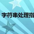 字符串处理指令（关于字符串处理指令简介）