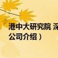 港中大研究院 深圳有限公司（关于港中大研究院 深圳有限公司介绍）