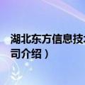 湖北东方信息技术有限公司（关于湖北东方信息技术有限公司介绍）