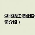 湖北枝江酒业股份有限公司（关于湖北枝江酒业股份有限公司介绍）
