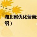 湖北省优化营商环境办法（关于湖北省优化营商环境办法介绍）