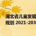 湖北省儿童发展规划 2021-2030年（关于湖北省儿童发展规划 2021-2030年介绍）