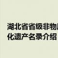 湖北省省级非物质文化遗产名录（关于湖北省省级非物质文化遗产名录介绍）