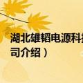湖北雄韬电源科技有限公司（关于湖北雄韬电源科技有限公司介绍）
