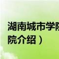 湖南城市学院文学院（关于湖南城市学院文学院介绍）