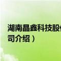 湖南晶鑫科技股份有限公司（关于湖南晶鑫科技股份有限公司介绍）