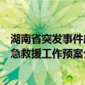 湖南省突发事件应急救援工作预案（关于湖南省突发事件应急救援工作预案介绍）