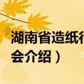 湖南省造纸行业协会（关于湖南省造纸行业协会介绍）