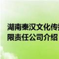 湖南秦汉文化传播有限责任公司（关于湖南秦汉文化传播有限责任公司介绍）