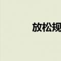 放松规制（关于放松规制简介）