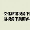 文化旅游视角下美丽乡村建设理论与方法研究（关于文化旅游视角下美丽乡村建设理论与方法研究简介）