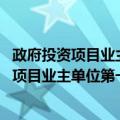 政府投资项目业主单位第一责任人制度 试行（关于政府投资项目业主单位第一责任人制度 试行简介）