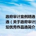 政府审计案例精选 第一辑——审计署沈阳特派办首届审计论坛优秀作品选（关于政府审计案例精选 第一辑——审计署沈阳特派办首届审计论坛优秀作品选简介）