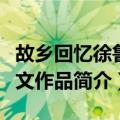 故乡回忆徐鲁美文作品（关于故乡回忆徐鲁美文作品简介）