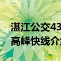 湛江公交43路高峰快线（关于湛江公交43路高峰快线介绍）