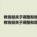 教育部关于调整和增设全国行业职业教育教学指导委员会的通知（关于教育部关于调整和增设全国行业职业教育教学指导委员会的通知简介）