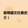 敦煌藏文吐蕃史文献译注（关于敦煌藏文吐蕃史文献译注简介）