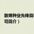 敦煌种业先锋良种有限公司（关于敦煌种业先锋良种有限公司简介）