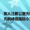 敬从汪郡公登屴崱峰值雨驻小顶还纪兴（关于敬从汪郡公登屴崱峰值雨驻小顶还纪兴简介）
