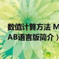 数值计算方法 MATLAB语言版（关于数值计算方法 MATLAB语言版简介）